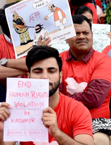 bangalore kasmir protest